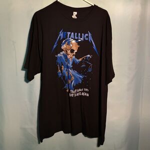 Metallica Justice Graphic T-Shirt – "Their Money Tips Her Scales Again"